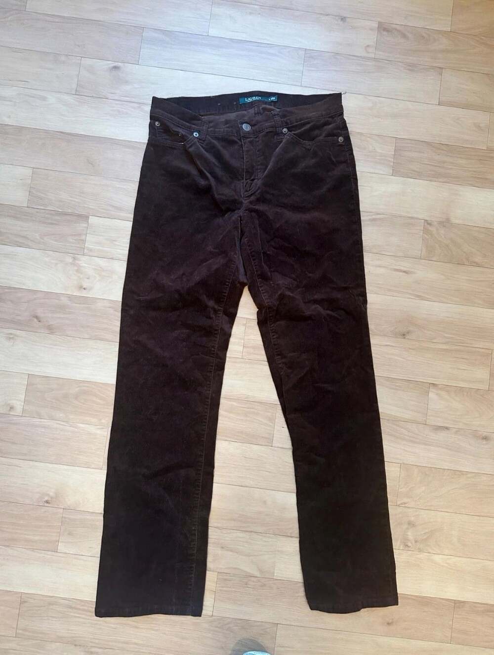 Lauren Ralph Lauren Women's Brown Corduroy Pants Size 8 30" Inseam